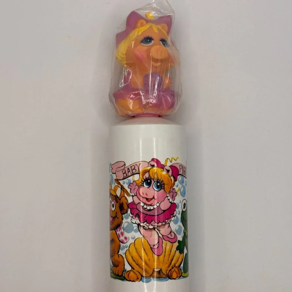 Vintage 1985 Avon Muppet Babies Miss Piggy Bubble Bath with Piggy Finger Puppet